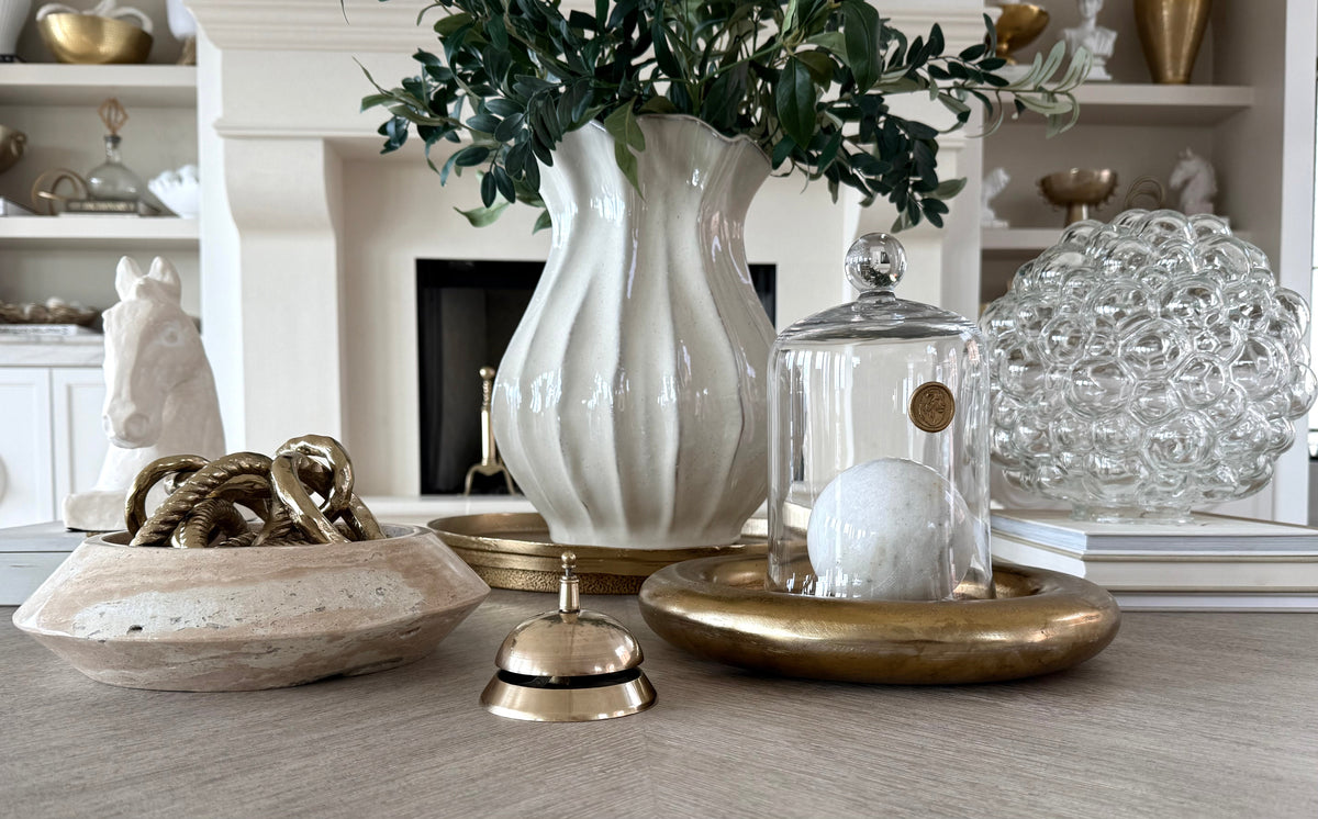 Vintage Style Polished Brass Desk Bell product image