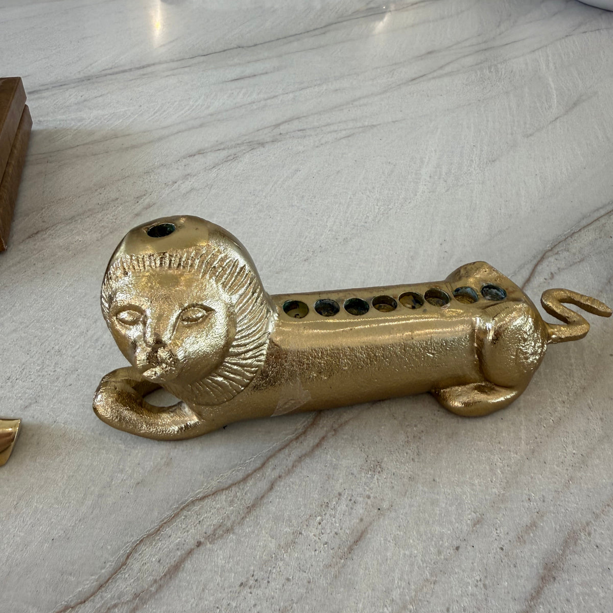Threshold Gold Lion Hanukkah styled in Teresa’s home