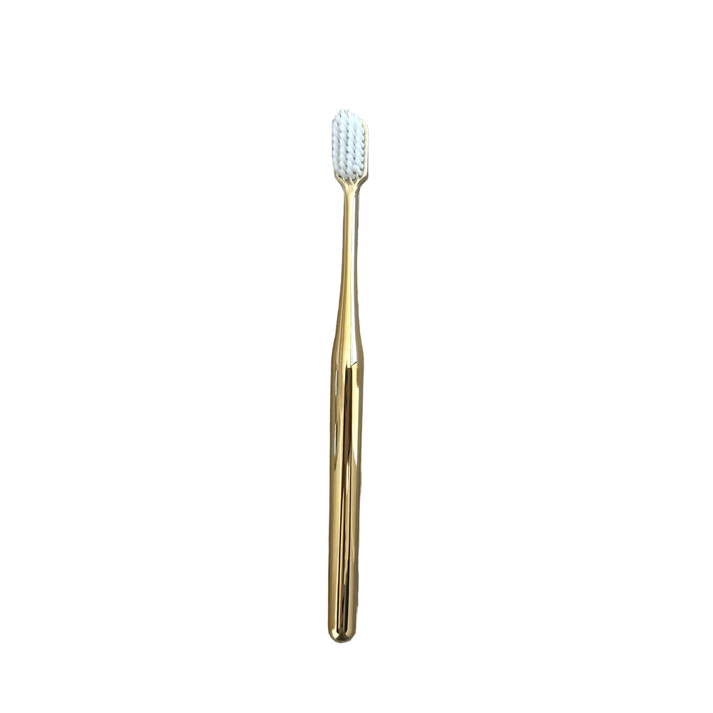 Gold Metallic Toothbrush - white product image