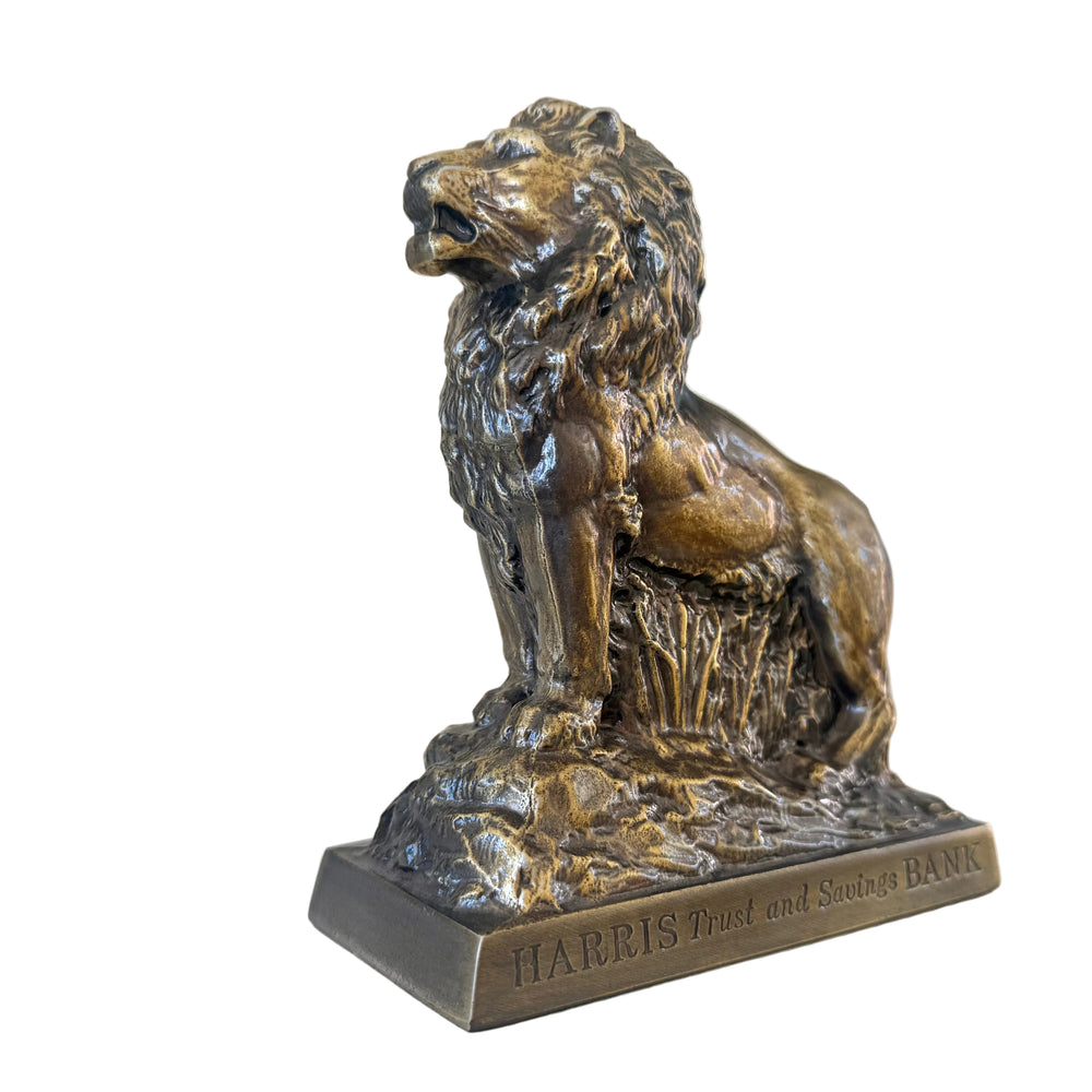Vintage Bronze Brass Lion Coin Bank product image
