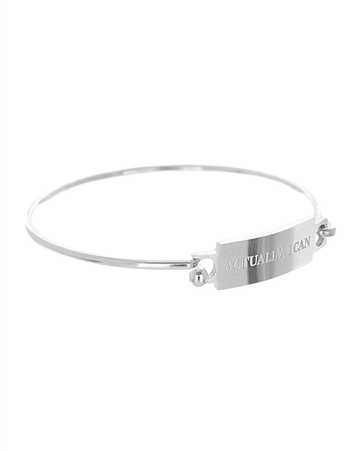 Actually, I Can Bangle Bracelet | Silver - Teresa Collins Studio