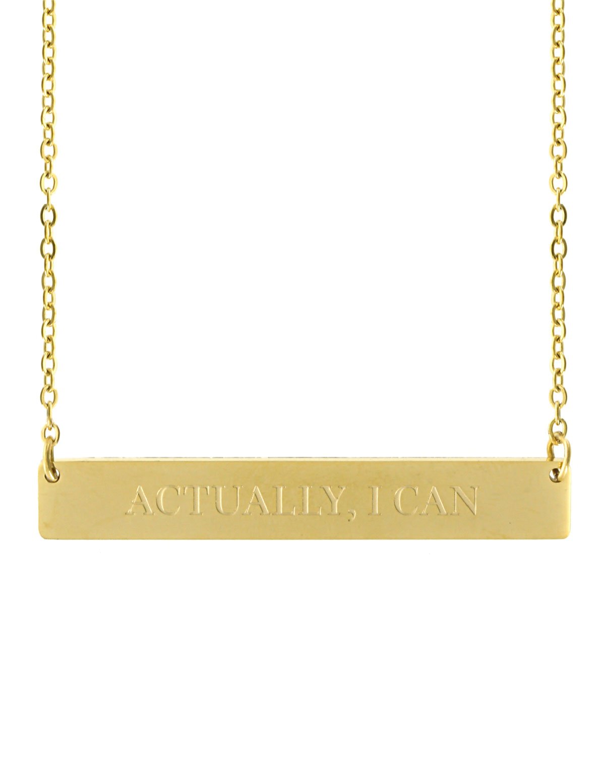 Actually, I Can Bar Necklace | Gold - Teresa Collins Studio