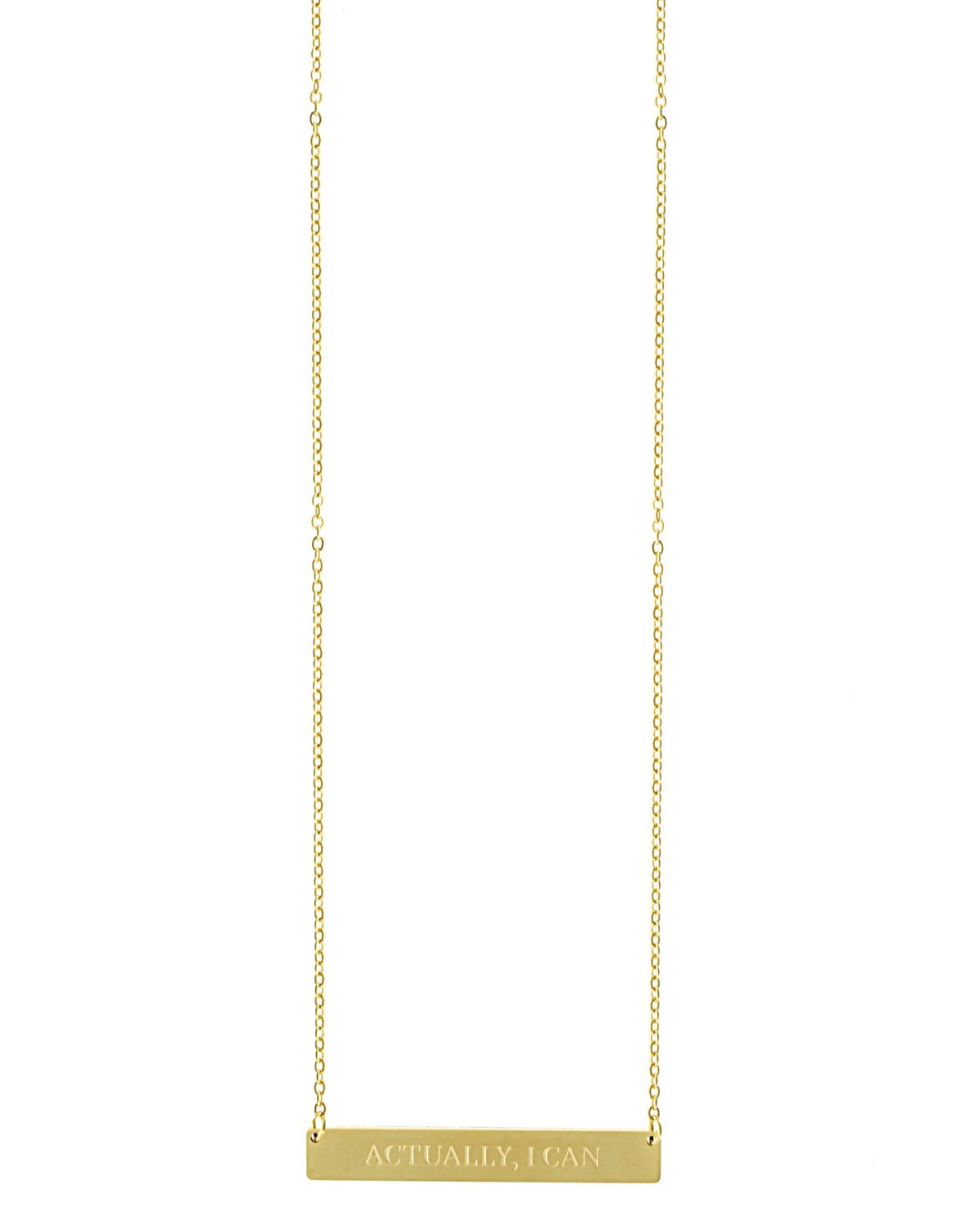 Actually, I Can Bar Necklace | Gold - Teresa Collins Studio