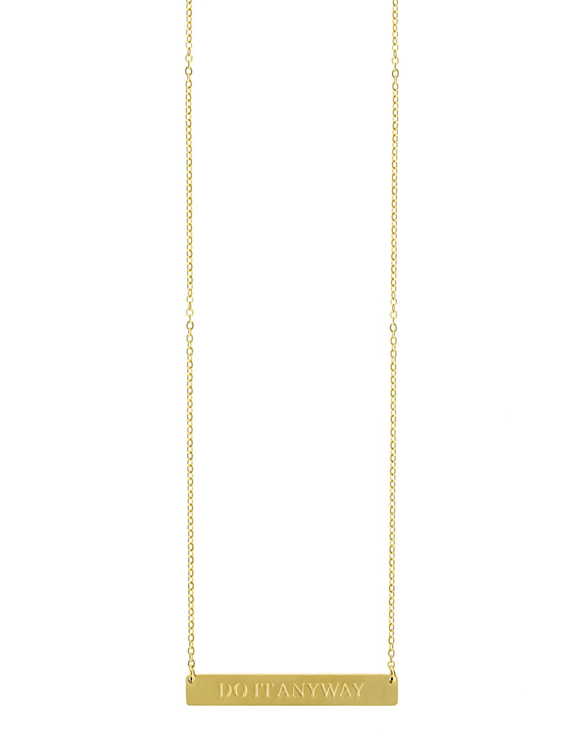 Do It Anyway Bar Necklace | Gold - Teresa Collins Studio