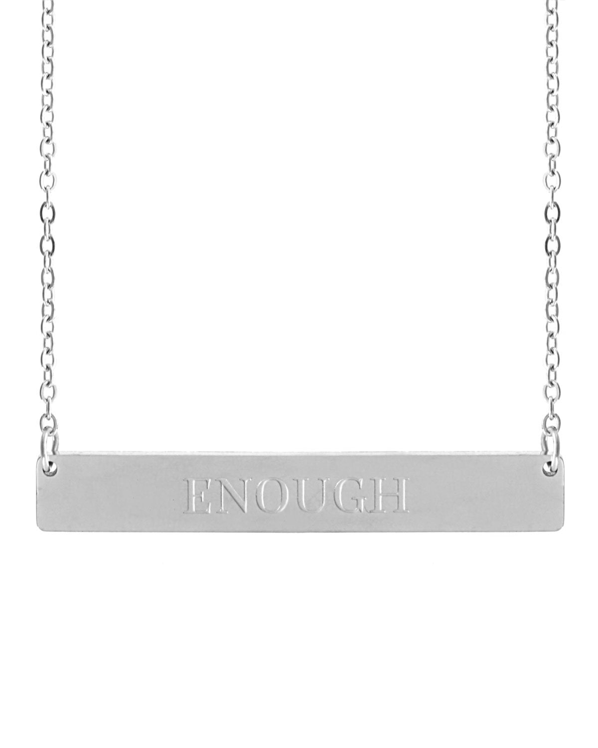 Enough Bar Necklace | Silver - Teresa Collins Studio