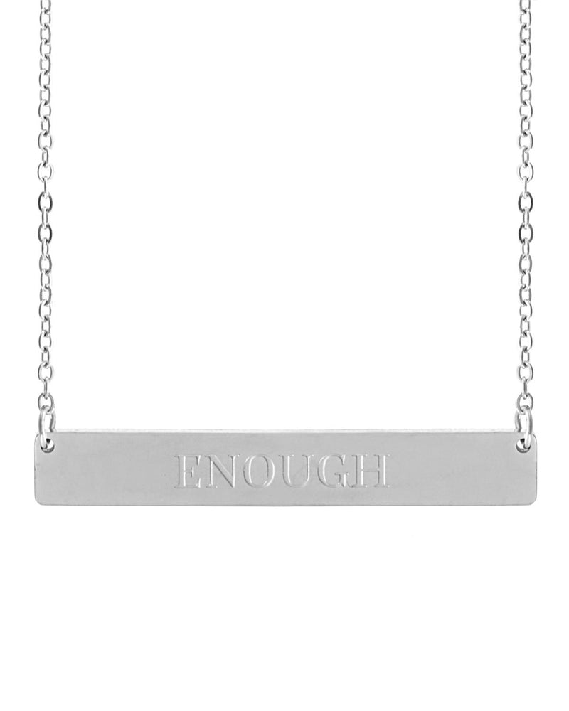 Enough Bar Necklace | Silver - Teresa Collins Studio