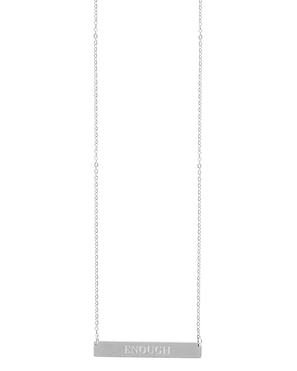 Enough Bar Necklace | Silver - Teresa Collins Studio