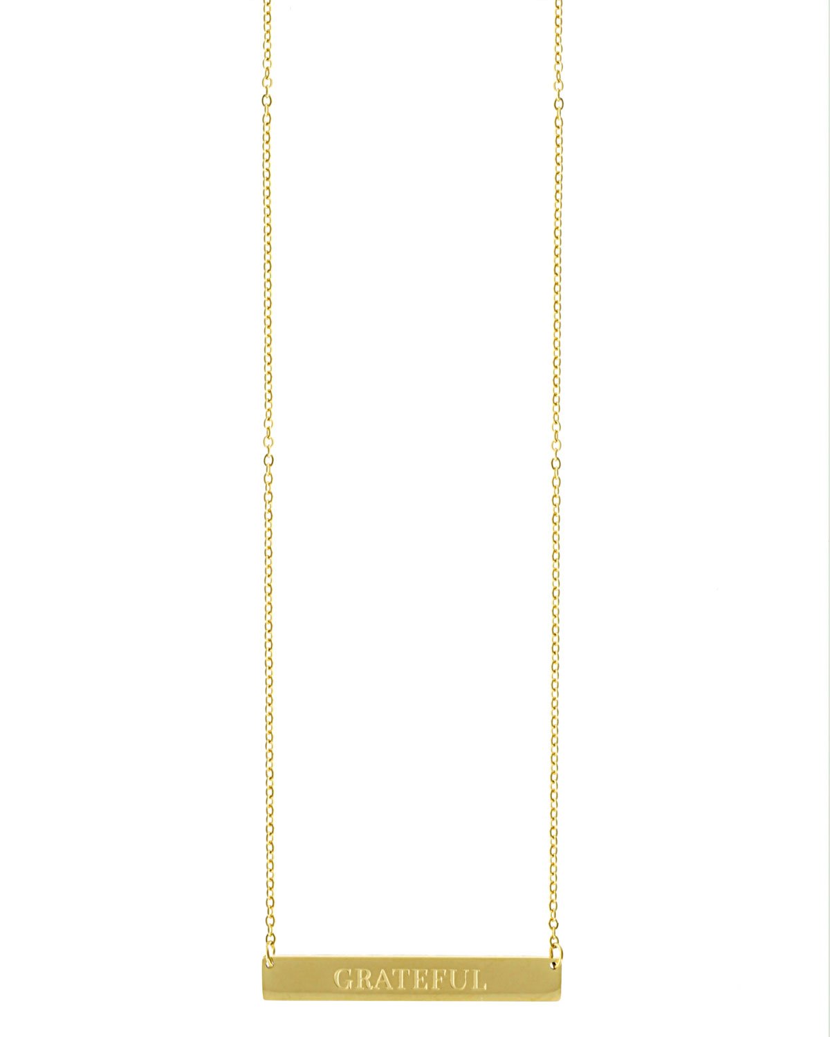 Grateful Bar Necklace | Gold - Teresa Collins Studio