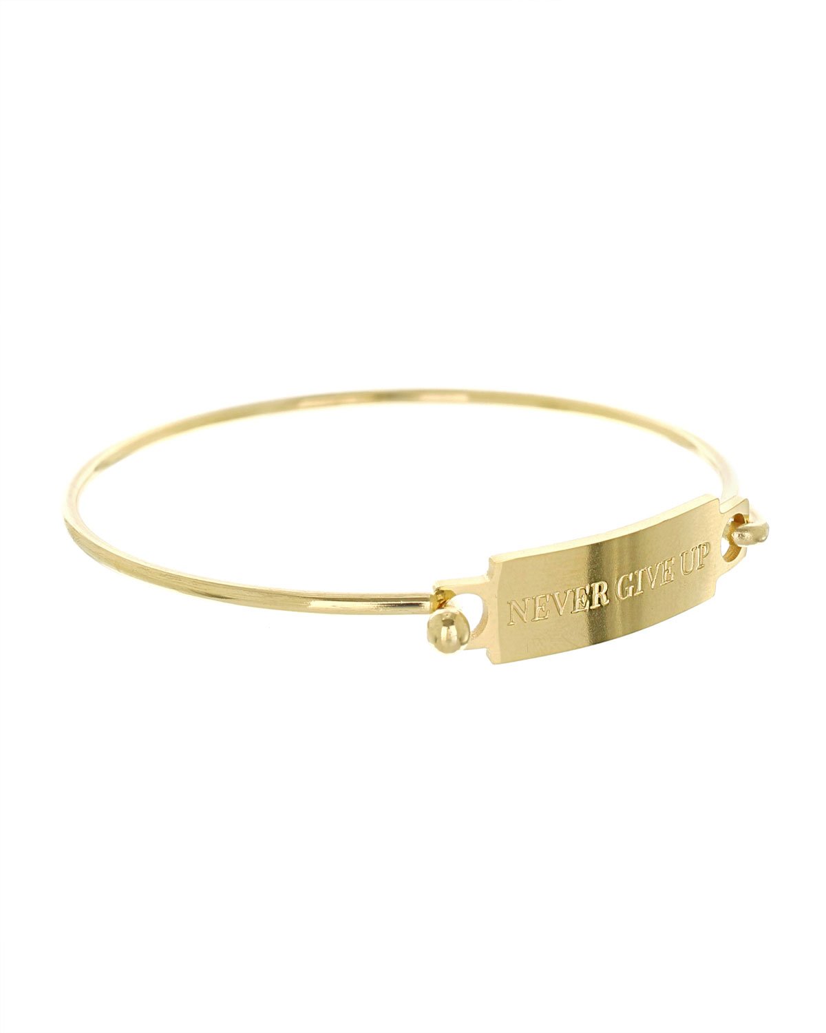 Never Give Up Bangle Bracelet | Gold - Teresa Collins Studio